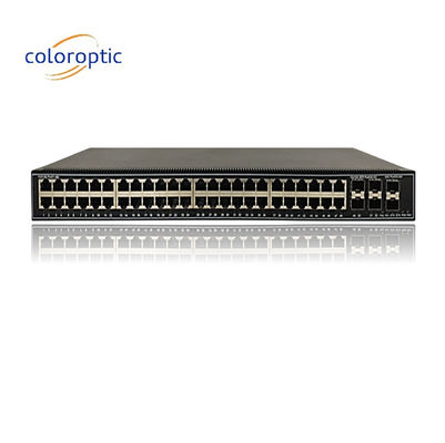 48 ポート ギガビット Poe スイッチ QoS 10/100/1000M POE, 6*10GE SFP+ ポート
