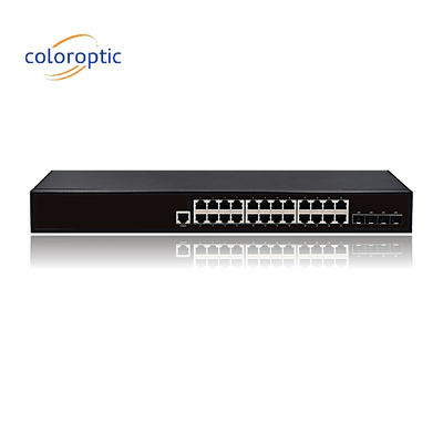 レイヤ2 インテリジェント POE イーサネット スイッチ 24 ポート 10/100/1000M 4GE SFP ポート