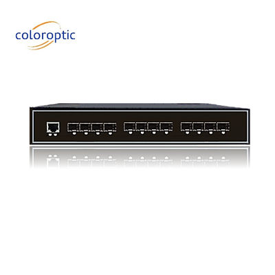 産業用インテリジェントイーサネットスイッチ 8GE SFP 4ポート 10GE SFP+ 1 コンソール