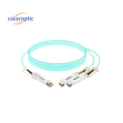 CO-1X1CP AOC DACケーブル 400G OSFP から 2x200G QSFP56 リンク
