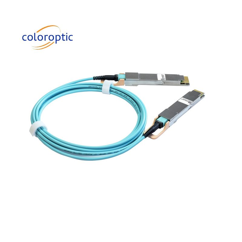 400G QSFP-DD AOC DACケーブル インフィニバンドとイーサネットのための8*50Gリンク