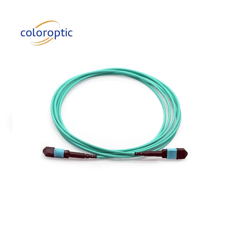 MTP MTP 女性から女性までの光ファイバーパッチコード OM3 100 / 400G PVC / LSZH