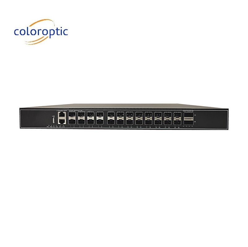 レイヤ3 24ポート 24*10GE 2*100GE ポートを持つギガビットコアネットワークスイッチ