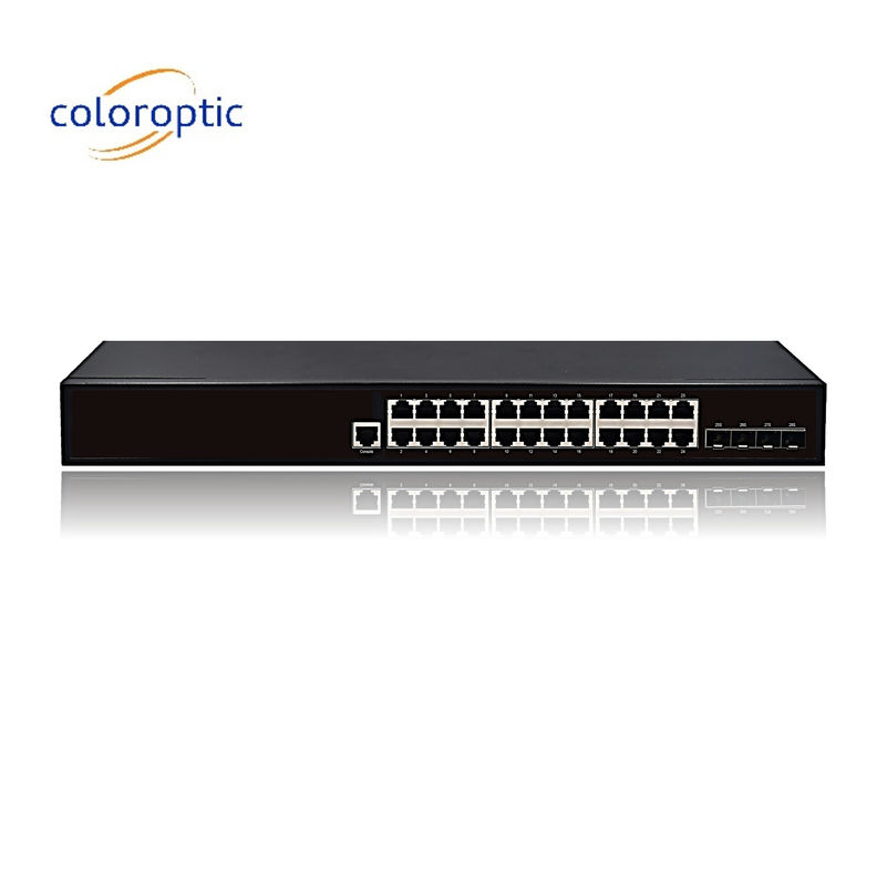 レイヤ2 インテリジェント POE イーサネット スイッチ 24 ポート 10/100/1000M 4GE SFP ポート