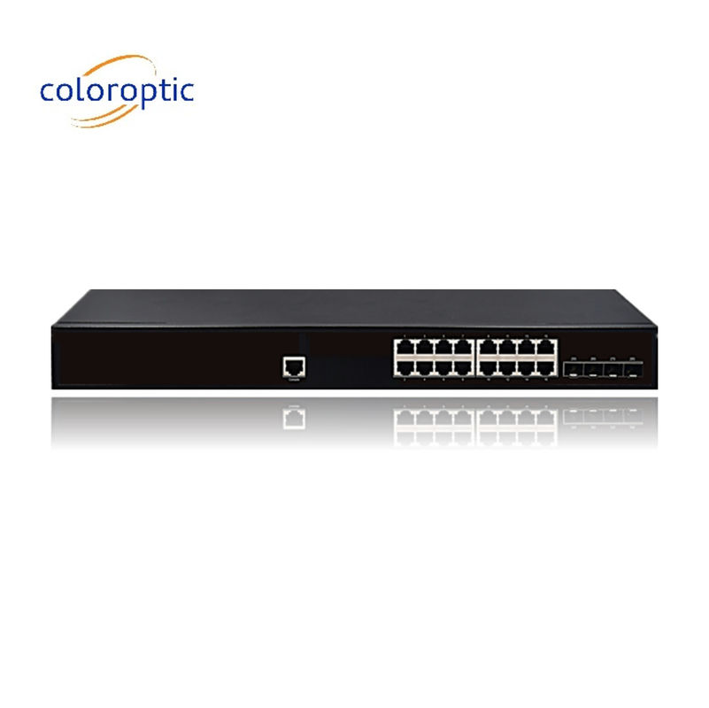 IEEE802.3 Layer 2 POE スイッチ 16 4GE SFP ポート 10/100/1000M 1 コンソール オート MDI/MDIX
