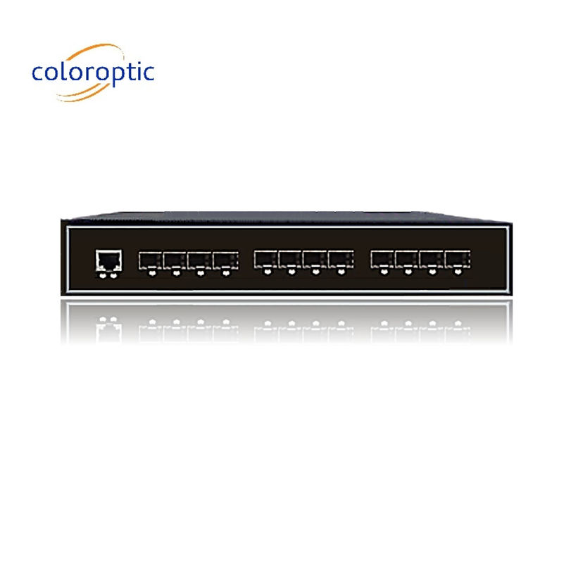 産業用インテリジェントイーサネットスイッチ 8GE SFP 4ポート 10GE SFP+ 1 コンソール